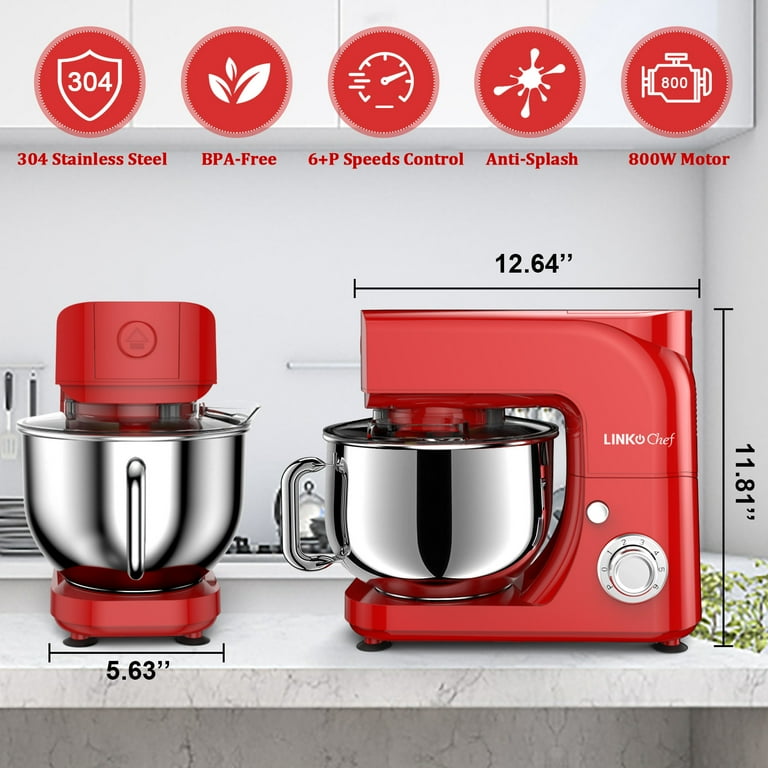 LINKChef Pro Stand Mixer, 5.3QT 800W, 6 Speeds with Dough LINKChef Pro Stand Mixer, 5.3QT 800W, 6 Speeds with Dough