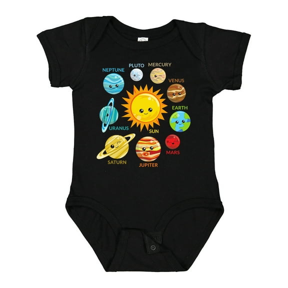 Inktastic Cute Planets, Solar System, Space, Cosmos, Galaxy Boys or Girls Baby Bodysuit