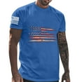 thumbnail image 2 of Zedker Men's America Patriotic T Shirt American Flag Fireworks Graphic Tee Independence Day Shirts Blue XXL, 2 of 5