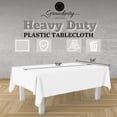 thumbnail image 2 of TRAHOO-White 6 Pack Premium Disposable Plastic Tablecloth 54 Inch. x 108 Inch. Rectangle Table Cover by, 2 of 4