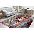 thumbnail image 3 of Colorful Woman Portrait Rugs, Abstract Woman Rug, Modern Rug, Bathroom Rug, Corridor Rug, Office Soft Rug, Handmade Gift, Bedroom DecorRug, 5.2'x7.5' - 160x230 cm, 3 of 8