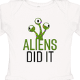 thumbnail image 4 of Inktastic Aliens DId It Boys or Girls Long Sleeve Baby Bodysuit, 4 of 5
