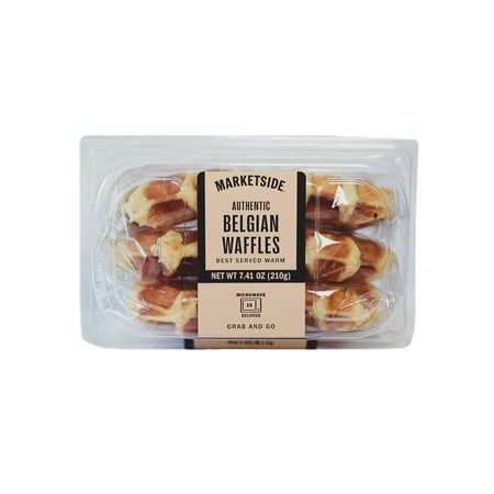 Marketside Authentic Belgian Vanilla Flavored Waffles, 7.41 Oz, 6 Count