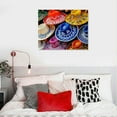 thumbnail image 5 of PRATYUS  Canvas Wall Art Day of the Dead Colorful Skulls and Mexican Sombreros Mexico Food Prints Home Decor Living Room Ready to Hang Each 20x16in, 5 of 6