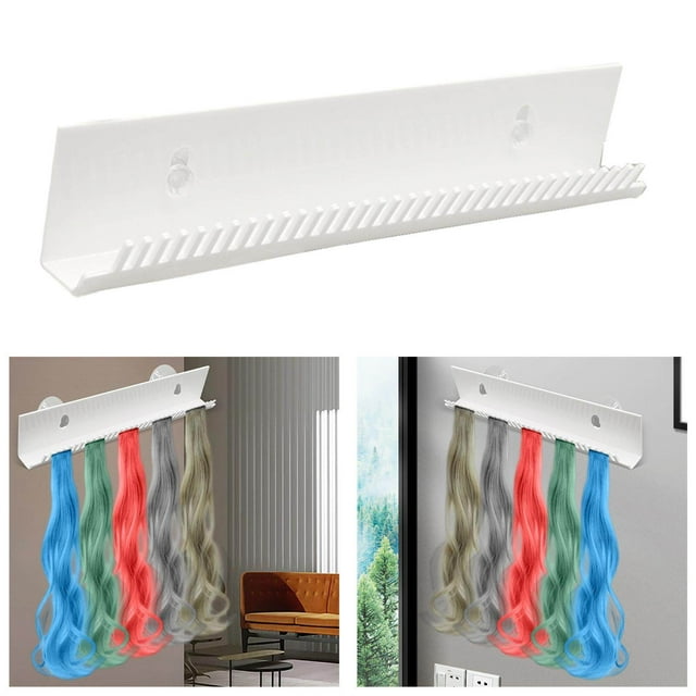 ziyahi Salon de Coiffure Spa Présentoir d'Extensions de Cheveux Rallonge d'Extension Pinces à Perruque Rangement Rangement de Coiffage Support pour Tresses Blanc