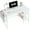 White, variant on Computer Desk with Drawers - 40 Inch Work Small Desk for Bedroom Home Office, Simple Study Writing Table PC Desks with Drawer Storage Shelves, Rustic Brown
