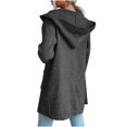 thumbnail image 5 of Idoravan Cardigans for Women Spring Women's Fashion Strip Knit Hooded Sweater Cardigan Jacket, 5 of 9