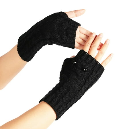 

VEAREAR 1 Pair Anti-slip Winter Gloves Stretch Acrylic Fiber Good Craftsmanship Winter Mitten Outdoor Supply