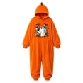 thumbnail image 5 of BOOMNY Halloween Toddler Girls Flannel Romper Hallowmas Ghost Graphic Long Sleeve Jumpsuits for Kids Soft Warm One Piece Fuzzy Rompers, 5 of 5