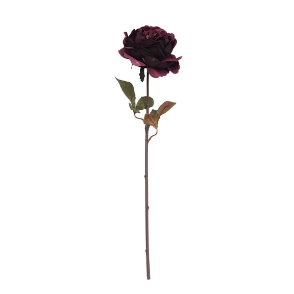 My Texas House Fall Faux Peony Stem, Dark Purple, 20"