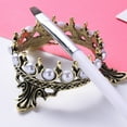 thumbnail image 4 of Crown Nail Art Painting Pen Brush Stand Rack Holder with Faux Peral Decoration for DIY Manicure Nail Carving Drawing Pencils Brushes, 4 of 5