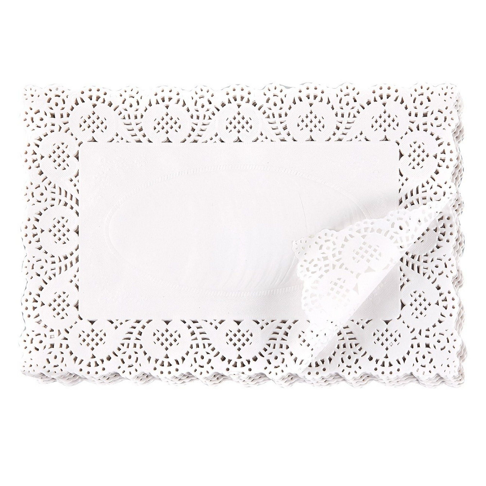Paper Doily – 200-Pack Rectangular Doilies Paper Lace Placemats for ...
