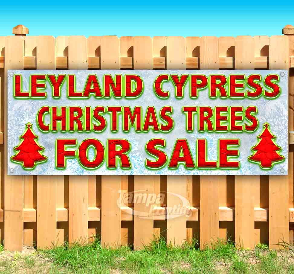 Leyland Cypress Christmas Trees For Sale Red Caps 13 oz heavy duty
