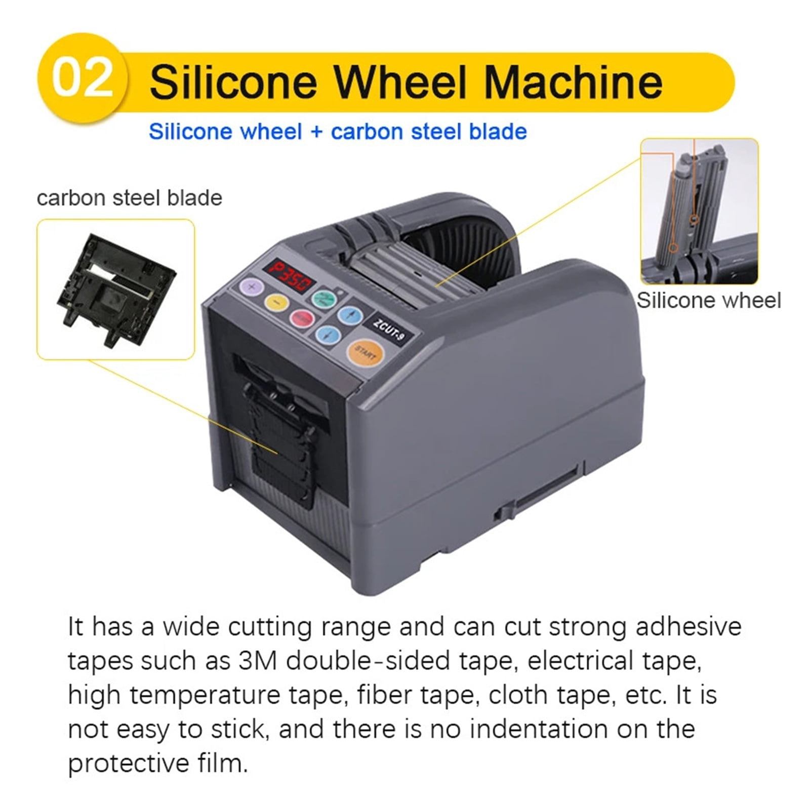 Automatic Tape Dispenser Cutting Machine 6-60mm Adhesive Ribbon Intelligent Double Sided Cutter