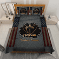 thumbnail image 2 of Lotusprinthandmade Personalized Christian Jesus Cross Forgiven America Quilt Bedding Set (White Binding) 5 Sizes (Made in Vietnam) (55x60), America-Inspired Faith Quilt Comforter, 2 of 5