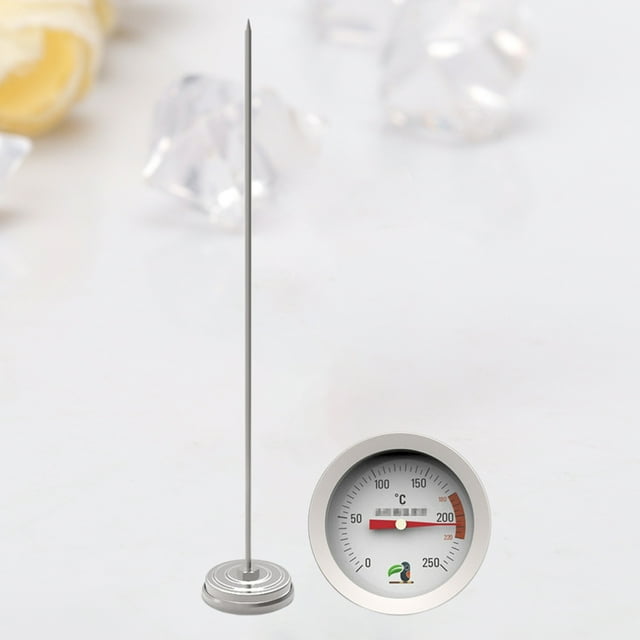 Minkissy 1 Set Sugar Thermometer for Cooking and Baking Measuring Jams Temperatures Assorted Color 30*5.5Cm