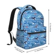thumbnail image 2 of Pofeuu Blue Fish Print Backpack for Men and Women - Basic Bookbag Casual Daypack Backpacks for College Work Travel-One Size, 2 of 5