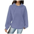 thumbnail image 1 of WEAIXIMIUNG Chandails en Molleton pour Femmes Sans Capuche avec Graphiques Mode Décontractée Couleur Unie Pull Ample à Manches Longues Patchwork, 1 of 6