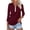 AG10-Wine, variant on Lumtrix Women'S V Neck 3/4 Sleeve Tops Quarter Zip Collared Shirts Summer Tees Dressy Casual Top White M