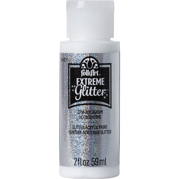 FolkArt Extreme Glitter Acrylic Craft Paint, Glitter Finish, Hologram