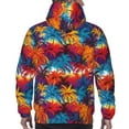 thumbnail image 7 of Fotbe Men's Hoodie with Colorful Hawaii Palms Pattern - Kangaroo Pocket Pullover Hooded Sweatshirt, Perfect for Daily Wear, Travel, and Home-XX-Large, 7 of 7