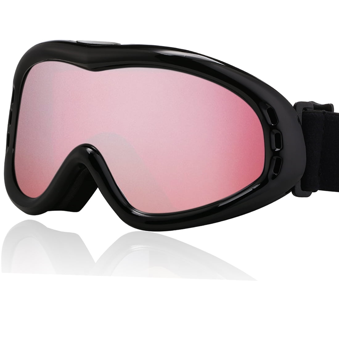 Ski Snowboard Goggles Glasses UV400 Protect Anti-fog Vermilion Men Women by