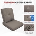 thumbnail image 5 of Patiobula Outdoor 6-Piece Deep Seat Cushion,24 x 22, Water Repellent, Fade Resistant, Deep Seat Bottom and Back Cushion for Chair, Sofa, and Couch,Gray, 5 of 8