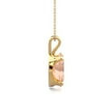 thumbnail image 5 of SuperJeweler 1 Carat Oval Shape Morganite Necklace In 14K Yellow Gold Over Sterling Silver, 18 Inches For Women, 5 of 5
