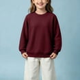 thumbnail image 7 of BLVB Boys Girls Knit Sweater Long Sleeve Crewneck Solid Color Soft Loose Pullover for Teen Kids Cozy Casual Fall Winter Jumper Top(Wine,9-10 Years), 7 of 7