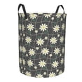 thumbnail image 2 of Daiia Daisies Flowers Round Laundry Basket with Handles Thickened Waterproof Circular hamper,Dirty Clothes Storage Basket for Bedroom,Bathroom,College Dorm-Small, 2 of 8