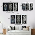 thumbnail image 4 of Designart "White Owl Magic Portrait" Animals Owl Framed Wall Art Set Of 3 - White Owl Frame Gallery Wall Set For Home Decor, 4 of 6