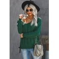 thumbnail image 2 of ABPHQTO Suéter de mujer con cordones en punto trenzado Love Letters verde, 2 of 5