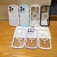 thumbnail image 2 of Transparent Candy Soft Wavy Lines Phone Case For iphone 15 11 12 13 14 Pro Max Magsafe Wireless Charge Magnetic Cover LUHAN, 2 of 7
