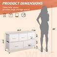 thumbnail image 4 of GALAXHERO 5-Drawer Dressers for Bedroom, Wide Chest of Drawers Nightstand Storage Tower with Fabric Bins for Closet, Living Room, Hallway, White, 4 of 10