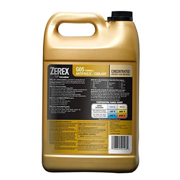 Zerex Engine Coolant ZXG051 G-05; Concentrate; Yellow; 1 Gallon