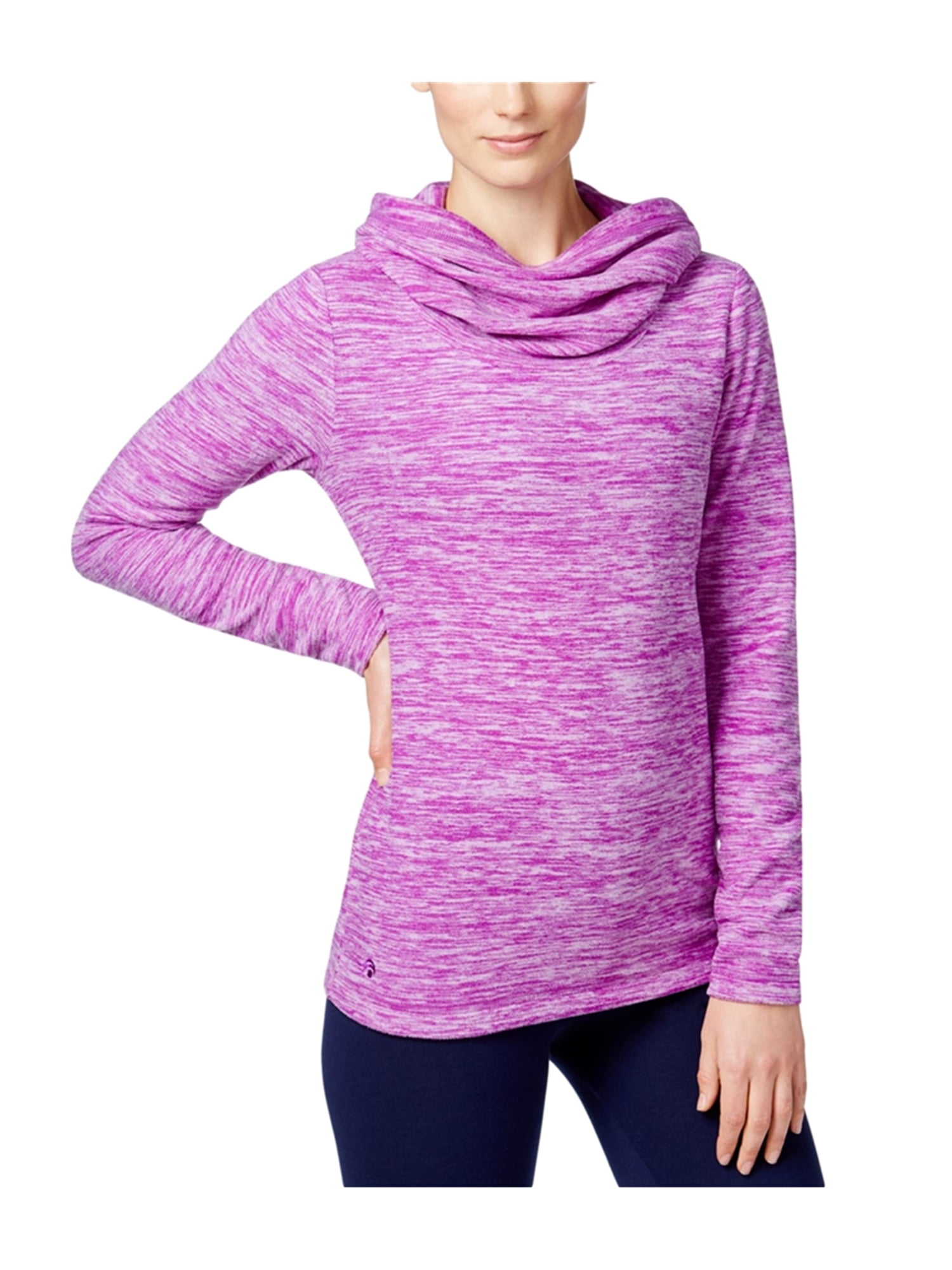 Ideology Womens Fleece Cowl Graphic T-Shirt