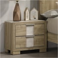 thumbnail image 3 of JERFIT 2-Drawer Nightstand, Driftwood Wood Bedside Table with Metal Pulls, Modern Bedroom Storage Cabinet, 3 of 5