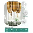 thumbnail image 2 of Yellow Black Plaid Tie Up Curtains for Windows 63 Inch Length Balloon Curtains Kitchen Adjustable Balloon Window Shade Country Simple Buffalo Check Gingham Tie Up Bathroom Curtain Window 52"x63", 2 of 6