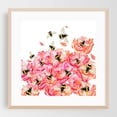 thumbnail image 2 of Floral Bees - Painting Watercolor Floral Insect Flowers Garden Nature Unframed Wall Art Print 8 x 8 inches, 2 of 9