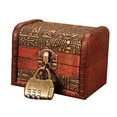 thumbnail image 5 of Grandest Birch Vintage Engraved Jewelry Storage Box Treasure Holder Organizer Case with Lock Antique Storage Container with Lock E, 5 of 5
