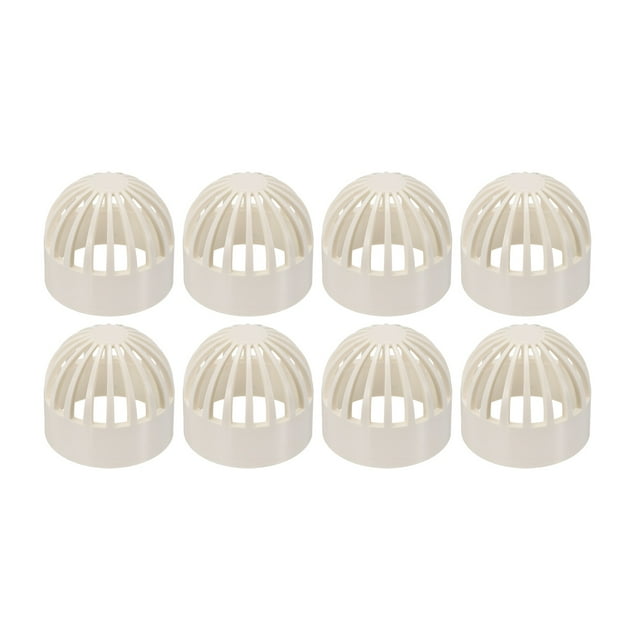 Uxcell Bouchon Perméable pour Poisson 2,5 Pouces (63mm), 8 Pcs Protection Aquarium, Blanc