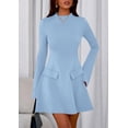 thumbnail image 4 of Vestido PRETTYGARDEN Elegante para Mujer, Otoño 2025, Azul Claro, 4 of 8