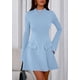 thumbnail image 4 of Vestido PRETTYGARDEN Elegante para Mujer, Otoño 2025, Azul Claro, 4 of 8
