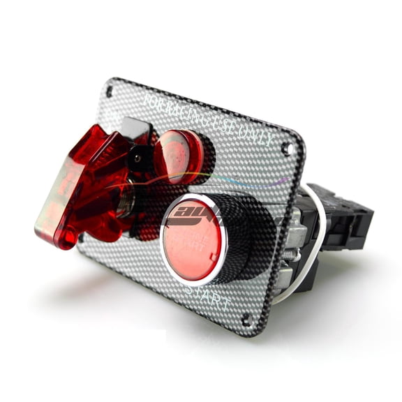 Racing Car 12V Ignition Switch Engine Start Push Button LED Toggle Panel ES02