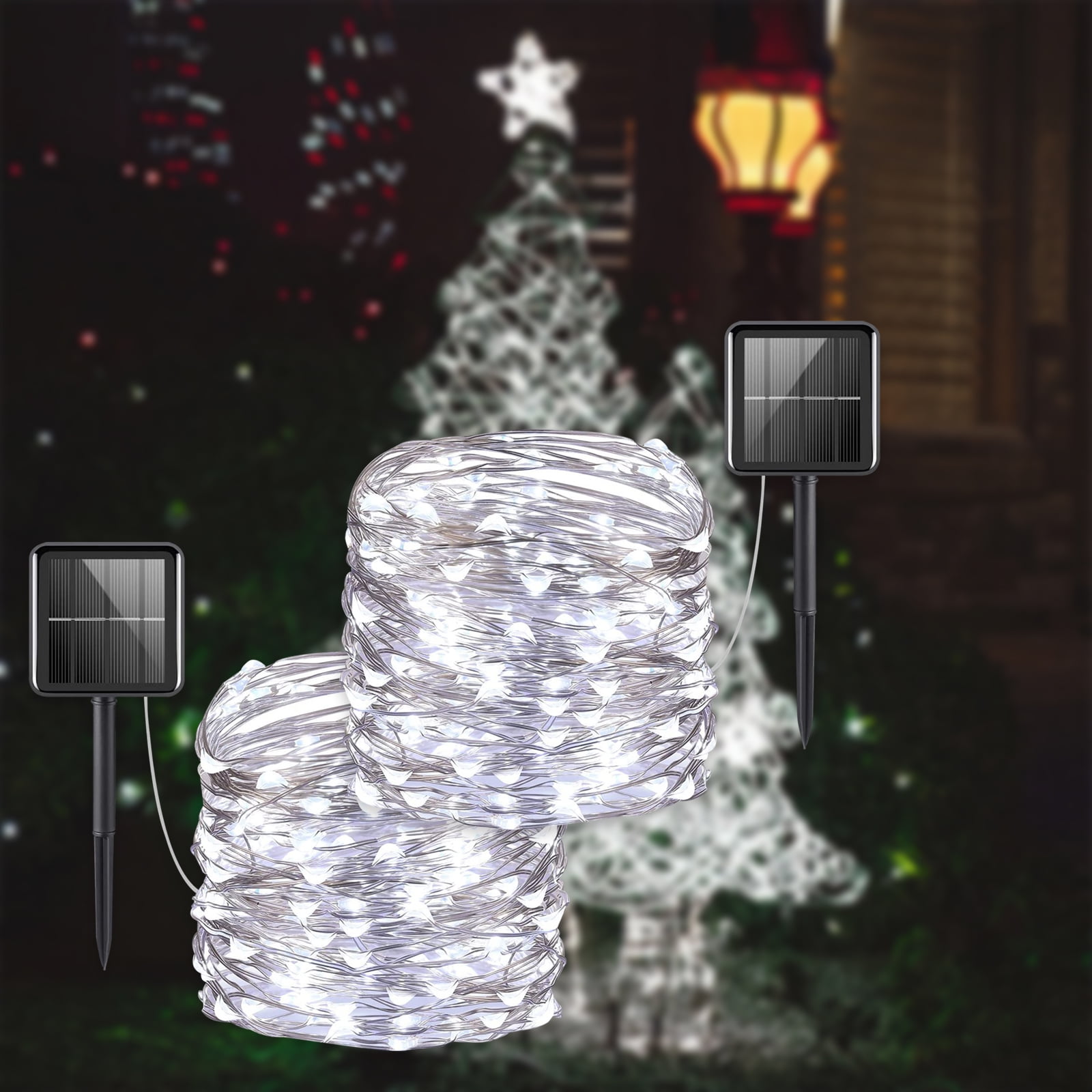 33FT/66FT Led Christmas Tree Fairy String Light Solar Powered Xmas Decor Outdoor 