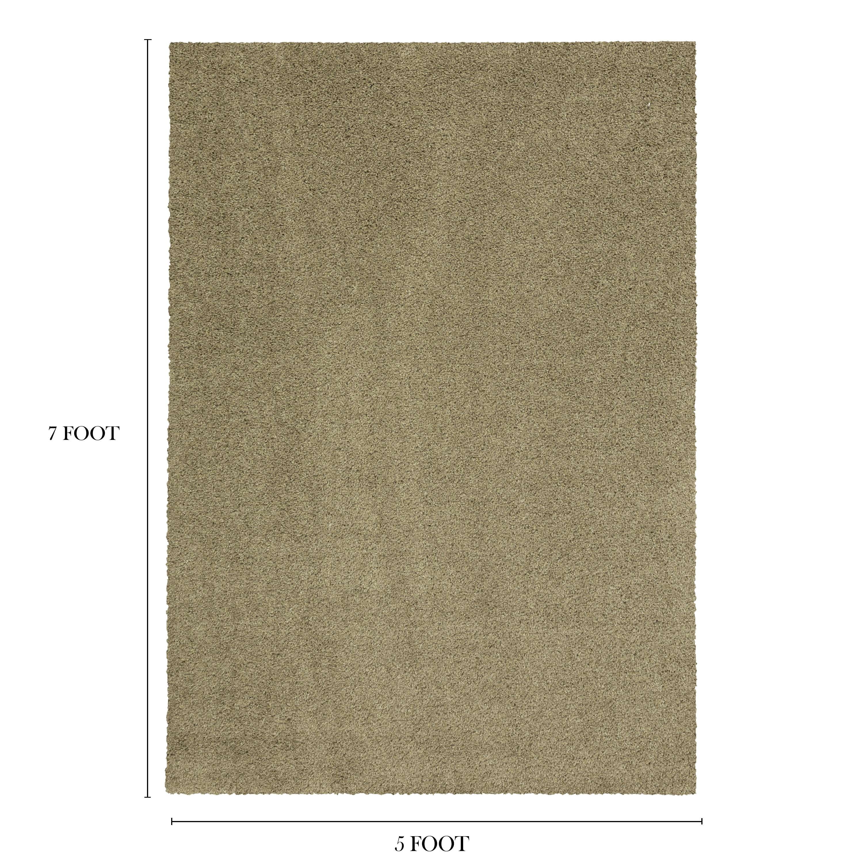 (2 pack) Mainstays Traditional Mushroom Tan Shag Indoor Area Rug, 5' x 7'