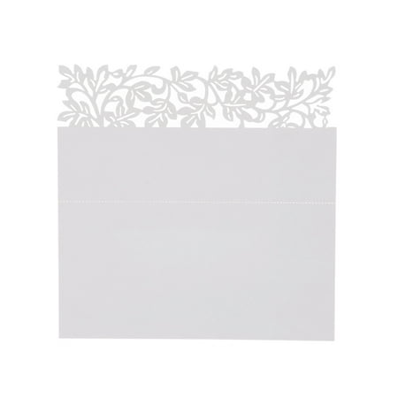 10Pcs Romantic White Carved Flower Vine Table Mark Name Place Card for Wedding Birthday Banquet (Best Credit Card For Wedding Banquet Singapore)