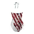 thumbnail image 5 of Linfrsh American Flag Swimsuit for Women Fashion 4th July Independence Day American Flag Print Loose of Beach Swimwear Bikini Bathing Suit White,M, 5 of 5