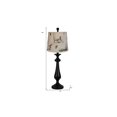 thumbnail image 4 of HomeRoots 484507 27 in. Candlestick Table Lamp with Ivory Duck Shade, Black, 4 of 5