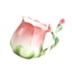 thumbnail image 4 of Taza de café Flower Copa de beber taza de la mañana 320 ml de rosa con cuchara para bebidas calientes café con leche café café leche rojo, 4 of 8